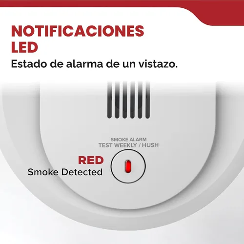Vista 8 de Kidde Detector de humo, compacto de 4 pulgadas, funciona con pilas AA, 10SDR