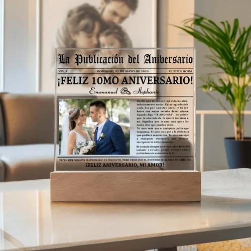 Vista 7 de Lampara Personalizada Con Foto, Decoraciones Para Aniversario De Bodas 10 Años, Regalos De Navidad Baratos, Regalos 10 Aniversario De Bodas Para Él