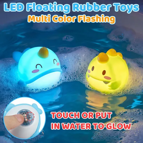 Vista 3 de Juguetes de baño de burbujas para niños pequeños, máquina de burbujas de baño iluminada, juguete para niños de 3 a 5 años, juguete para bañera