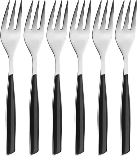 Vista 10 de Bugatti – Glamour 6 piezas Tenedor de postre ahumado negro