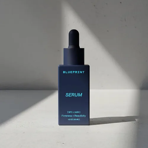 Vista 3 de Blueprint Bryan Johnson Suero facial con SFC y NMN – Suero antiedad para líneas finas, firmeza e hidratación – Cuidado de la piel inspirado