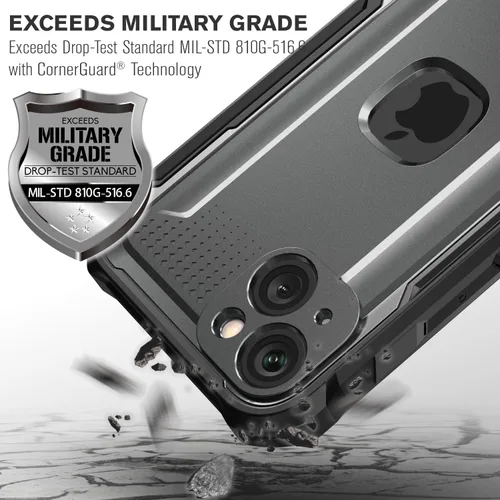 Vista 4 de VENA vArmor - Funda resistente para Apple iPhone 15 Plus (6.7 pulgadas) (protección contra caídas de grado militar/armadura) Magsafe compatible