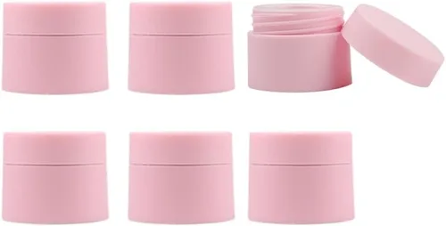 Vista 17 de Mini tarros de crema de 0.3 fl oz/0.35 oz, recipientes de muestras de maquillaje con tapas de boca ancha a prueba de fugas, tarros de plástico