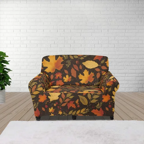 Vista 17 de Horeset Funda elástica para silla con diseño de flores hippie otoñales, funda para sofá, lavable, protección de muebles con espuma antideslizante