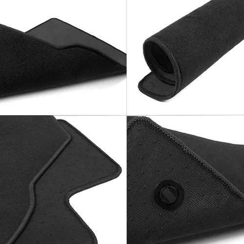 Vista 6 de IKON MOTORSPORTS, Alfombrillas compatibles con Toyota Camry 2007-2011, alfombra de nailon negro delantera y trasera, juego de 4 piezas, 2008 2009