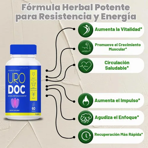 Vista 2 de URO Doc - URO Doc - Cápsulas masculinas (paquete de 2, 120 cápsulas)