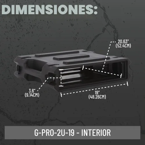 Vista 6 de Maletín Gator Cases con espacio para estantes y con moldeado rotatorio (Pro Series), Negro
