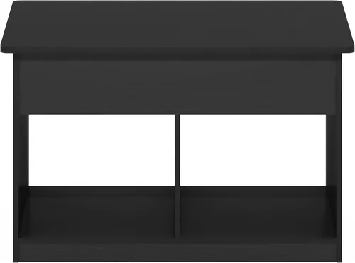 Vista 5 de Furinno Jensen - Mesa auxiliar elevable para sala de estar con compartimento oculto, estilo americano
