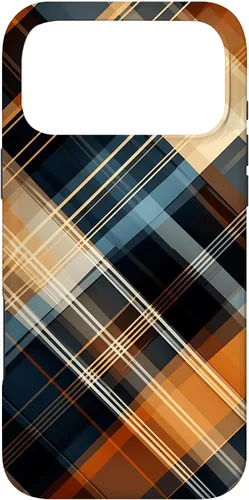 Vista 22 de Navy Black and Orange Plaid Halloween Fall Autumn Pumpkins Case for iPhone 17