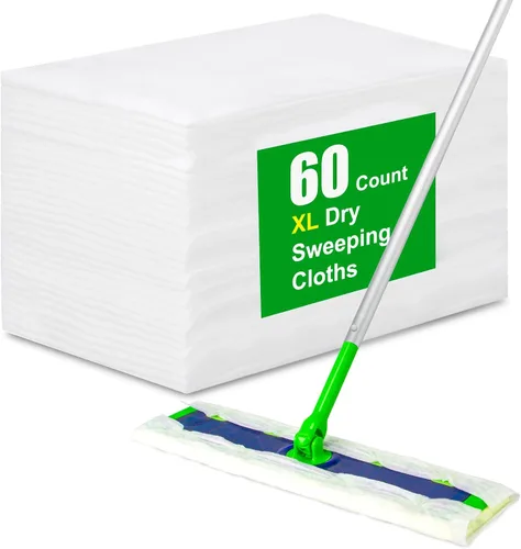 Vista 9 de 40 paños de barrido en seco XL resistentes para trapeador Swiffer Sweeper 40 unidades blanco