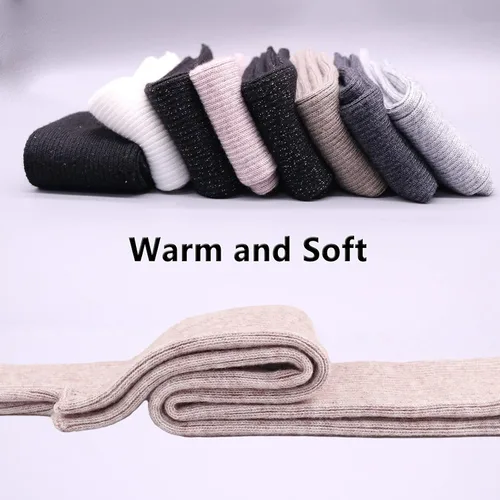 Vista 29 de Facecozy Calentadores de brazos para mujer, mezcla de lana de cachemira, guantes largos sin dedos para mujer, guantes para clima frío con agujero