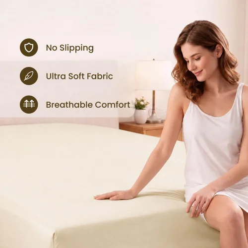 Vista 163 de Sábana bajera ajustable de lujo suave de 600 hilos, 100% algodón egipcio, sábana bajera ajustable individual con elástico alrededor, se adapta a