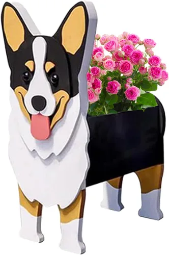 Vista 38 de Macetero de flores para perros, regalos para mujeres, bonitas macetas de PVC para perros, macetas para interiores y exteriores, maceta de jardín