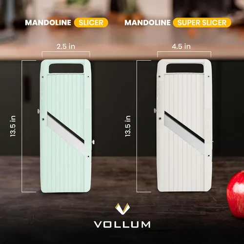Vista 6 de Vollum Rebanadora de Mandolina de Mano Estrecha para Cocina – Rebanadora Profesional Cortadora de Vegetales Rebanadora de Mandolina Japonesa