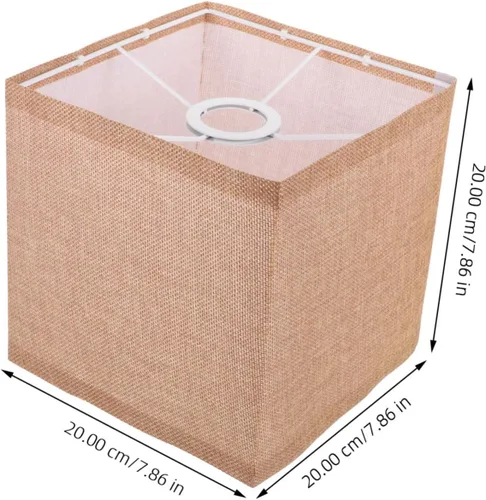 Vista 2 de DOITOOL Pantalla cuadrada de tela de repuesto elegante accesorio para lámparas de mesa, fácil de instalar, se adapta a bombillas para dormitorio