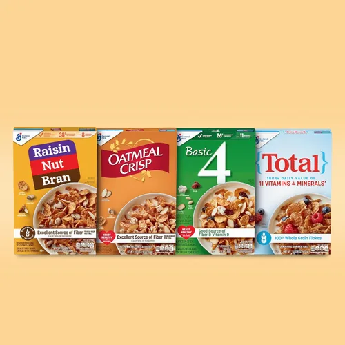 Vista 6 de Cereal de pasas y nueces, cereal alto en fibra, hecho con grano entero, 20.8 oz