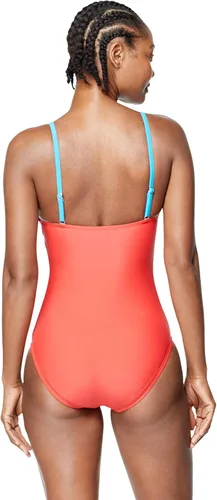 Vista 3 de Speedo Traje de baño de una pieza ajustable con cuello cuadrado y corte contemporáneo para mujer