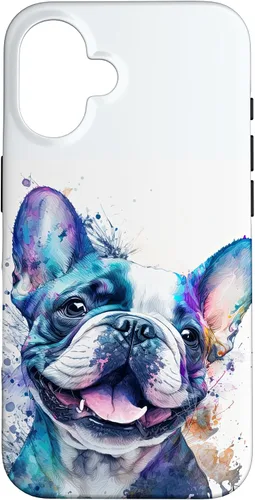Vista 32 de Cute Frenchie Watercolor Splash Frenchie Puppy Case for iPhone 17