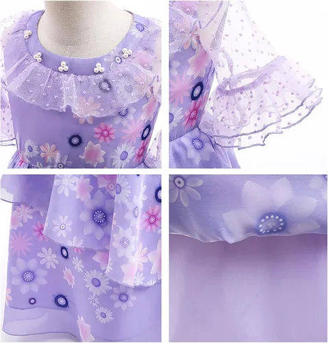 Vista 3 de WanBigVa Kids Girls Cartoon Costume Dress for Halloween Cosplay Dress-up Christmas Party Outfit