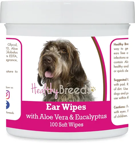 Vista 199 de Healthy Breeds Affenpinscher Toallitas de limpieza de oídos con aloe y eucalipto para perros, 100