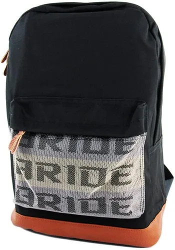 Vista 13 de W-POWER JDM Bride Racing Mochila de viaje para laptop, parte inferior marrón con correas de arnés ajustables (XL-negro)