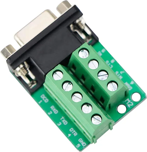 Vista 4 de DB9 Conector de conexión hembra – RS232 D-SUB a puerto de 9 pines adaptador de terminal sin soldadura para conexiones seriales RS232 – 3 piezas