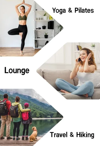 Vista 5 de YOYOYOGA Yoga Leggings for Women Carbon Finishing High Waisted Yoga Pants with Pockets Workout Running Legging