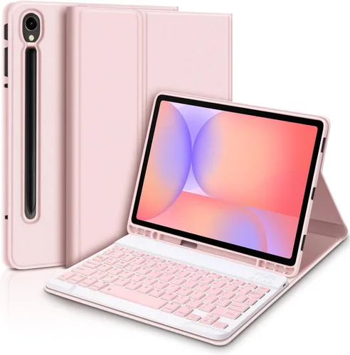 Vista 9 de GOKOCO para Samsung Galaxy Tab S10 Lite/S10 FE/S9 FE 10.9"/Tab S9 11" Funda para Teclado, Funda Magnética Desmontable Inalámbrica Bluetooth con Negro