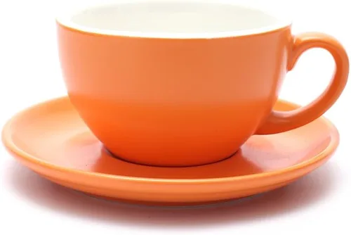 Vista 26 de Coffeezone - Taza de café con platillo de libre servicio, pequeña, para capuchino y café expreso doble, tazas de café de cerámica para cafetería