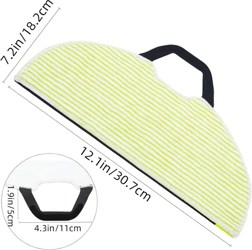 Vista 3 de Paquete de 6 almohadillas para trapeador Shark AV2610WA/RV2620WD/RV2610WA/RV2410WD Robot Aspiradora Accesorio de repuesto para almohadilla