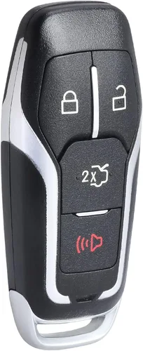 Vista 6 de Keymall Funda para llavero remoto para Ford Edge/Explorer/Fusion/Mustang para Lincoln MKC/MKX (ID de FCC: M3N-A2C31243300 Nro. de pieza: 164-R8108)
