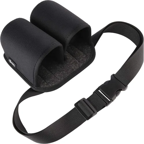 Vista 5 de CM Correa para cinturón de cerveza de 2 botellas, soporte para bebidas de soda con hebilla para barbacoa, fiesta, camping, lata de cerveza