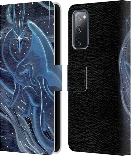 Vista 399 de Head Case Designs Officially Licensed Carla Morrow Galactic Entrancement Dragons Leather Wallet Case Compatible with Samsung Galaxy A07 4G