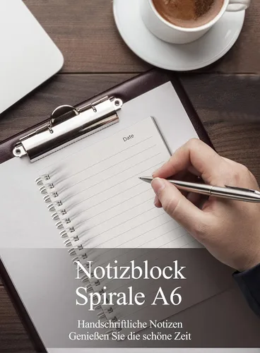 Vista 7 de Spirale Notizblock A6 Kraft Cover Notizblock Klein Liniert 6 Stück Spirale Notizbuch A6 50 Blatt Pro Block Notizblock with Spiralbindung Mini