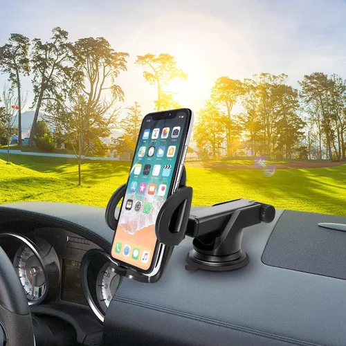 Vista 3 de Cellet Soporte telescópico para teléfono de automóvil, soporte ajustable para tablero de instrumentos y parabrisas para teléfonos inteligentes