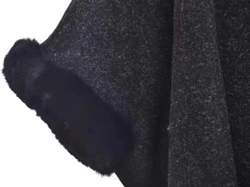 Vista 5 de Chaqueta de invierno con capucha de piel sintética para mujer, capa cálida
