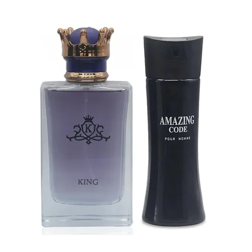 Vista 27 de King&1 Billion Lucky Men Colonia Set Eau De Parfum Spray para hombres, notas afrutadas enriquecidas por una fuerte fragancia a base de madera, ideal