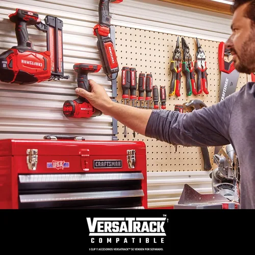Vista 12 de CRAFTSMAN V20 Kit combinado de herramientas eléctricas inalámbricas de 4 herramientas con 2 baterías y cargador (CMCK400D2)
