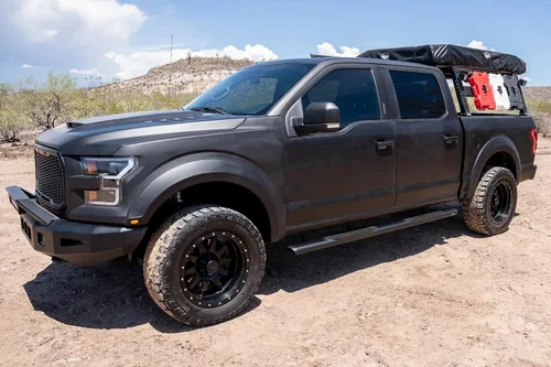 Vista 7 de Raptor Series Estribos escalones de 5 pulgadas de estilo ovalado de aluminio negro compatible con 19-23 Ranger SuperCab/Extended Cab