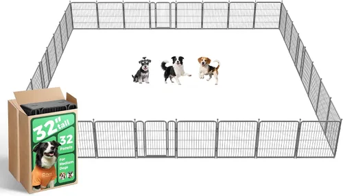 Vista 16 de FXW Aster - Corralito para perros diseñado para patio, 24 pulgadas, 8 paneles
