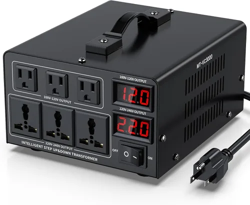 Vista 11 de Transformador convertidor de voltaje de 500 W (110 V a 220 V o 220 V a 110 V) convertidor elevador/reductor 110/120 voltios - 220/240 voltios