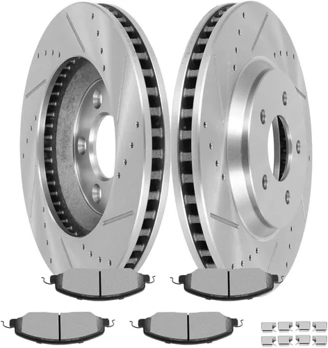 Vista 34 de SCITOO Kit de freno delantero Rotores de freno delantero y pastillas de freno de cerámica para Acura RSX 2003-2006