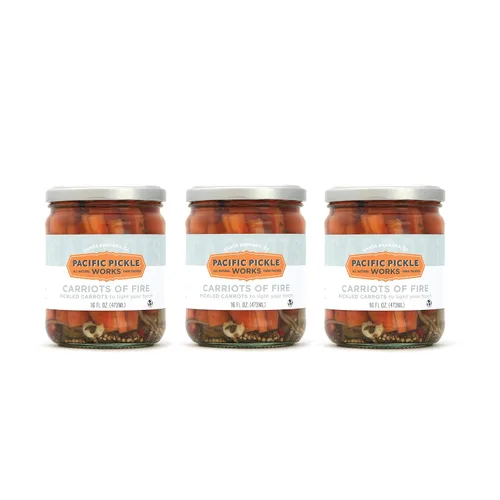 Vista 11 de Carriots of Fire - Palitos de zanahoria en escabeche picante con jalapeño - Zanahorias gourmet para aperitivos - sin OMG, kosher, sin gluten, 16