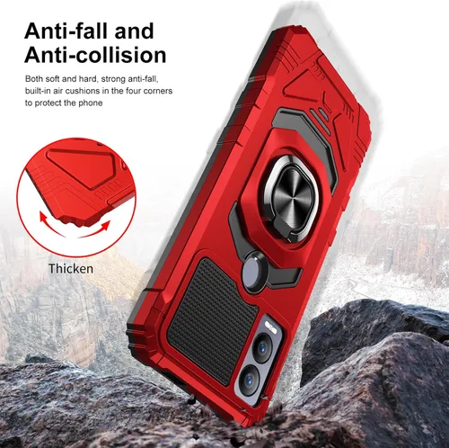 Vista 6 de Ailiber Funda para Cricket Magic 5G U6080AA, ATT Propel 5G con protector de pantalla, soporte de anillo para montaje magnético de automóvil, Soporte