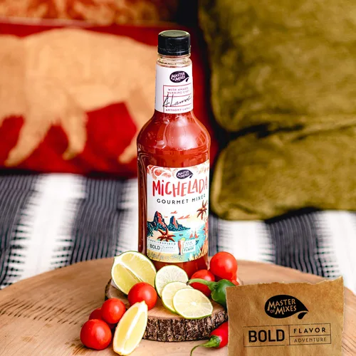 Vista 4 de Master of Mixes - Mezcla de bebida Michelada, lista para usar, 1 litro, paquete de 3 Savory Tomato, Citrus & Spice Notes, Light Pepper Heat