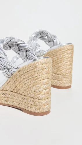 Vista 3 de Stuart Weitzman Braida - Cuñas de alpargata para mujer, Metálico