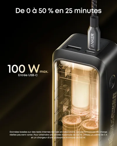 Vista 7 de Anker Prime Power Bank Black Myth: Wukong Edition, cargador portátil de 3 puertos de 20,100 mAh con 220 W, alimentación bidireccional, aprobado por