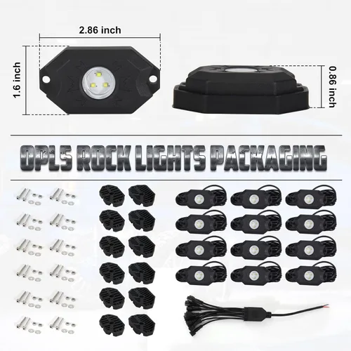 Vista 7 de Kit de luces LED blancas, impermeables, 6000 K, blanco puro, 12 vainas, luz de neón LED para camión, barco, automóvil, ATV, UTV, luces de plataforma