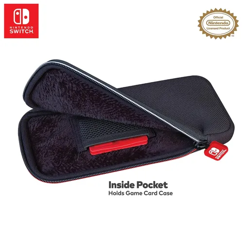 Vista 4 de Official Nintendo Switch Travel Case - Switch OLED Case for Switch OLED and Switch, Bonus Game Cases, Licensed Nintendo Switch Case