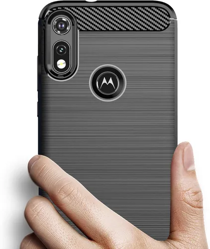 Vista 4 de Osophter Funda para Moto E 2020, Moto XT2052-1, funda protectora de goma TPU flexible para Motorola Moto E (2020) (negro)